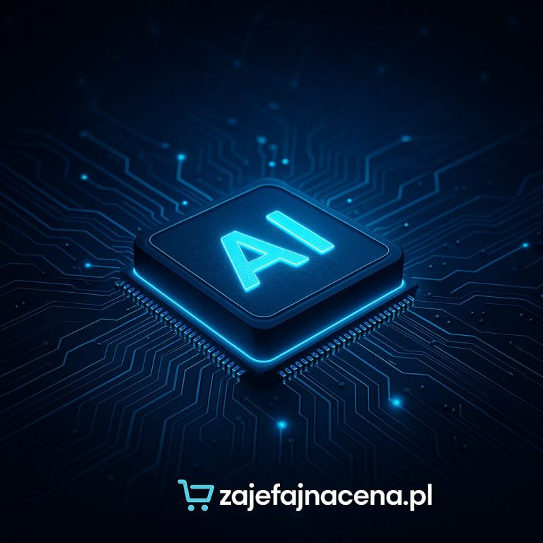 Obraz zaawansowanych procesorów Edge AI z elementami sieci neuronowej