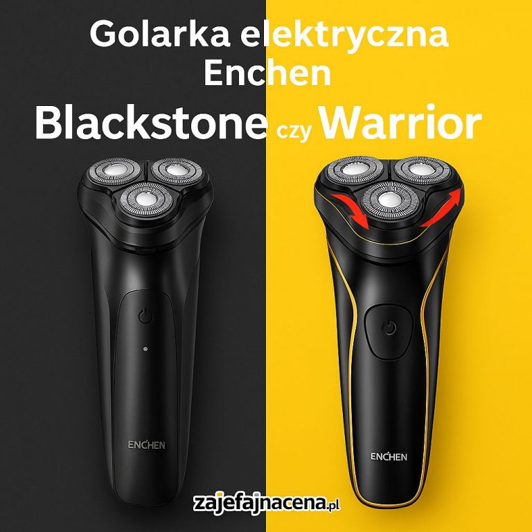 Golarka elektryczna Enchen: Modele Enchen Blackstone i Enchen Warrior obok siebie, symbolizujące bezprzewodowe i precyzyjne golenie Xiaomi.