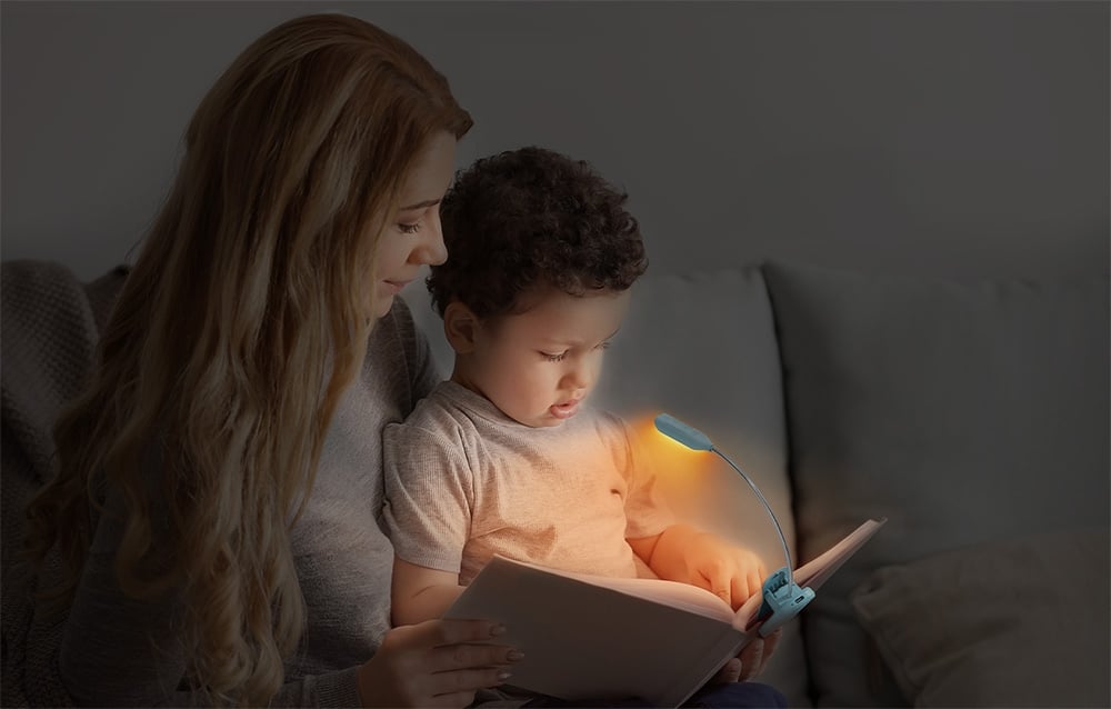 Lampka bezprzewodowa do czytania książek USB-C – Glocusent Mini niebieska