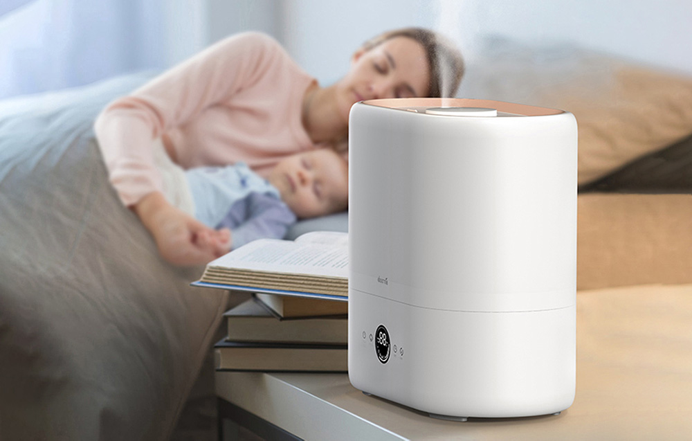 Inteligentny nawilżacz powietrza Smartmi Evaporative Humidifier 3 w salonie